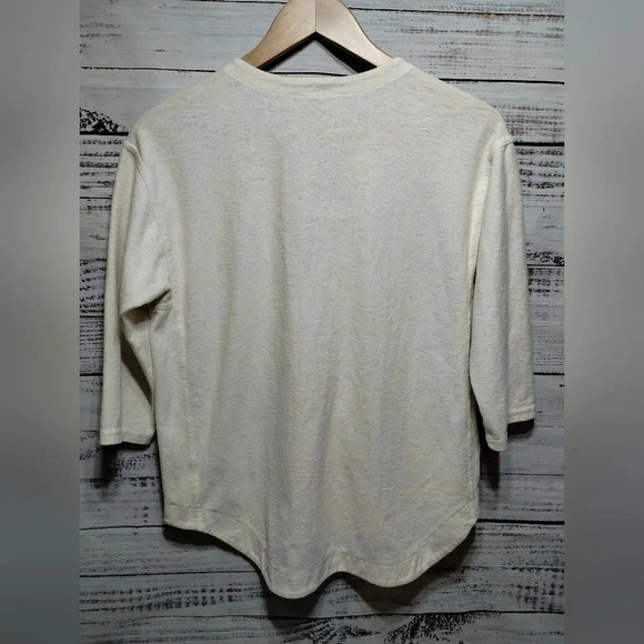Madewell Libra Lace-up Tee in creamy white size XS - Picture 4 of 8